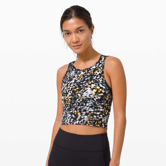 Lululemon Power Pivot Reversible Tank Top Metropolis Glow Multicolor Dot Size 2 - Picture 1 of 10